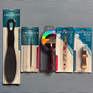 NWT Set of 5 Denco Manicure/Pedicure/Face Tools